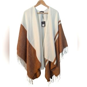 FRANCESCA'S Two Tone Wrap With Fringe